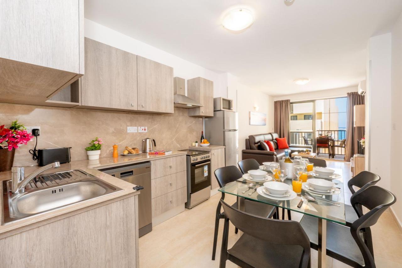 Sea Bliss Apartments With Terrace Just Off Seafront In St Paul'S Bay - By Getawaysmalta San Pawl il-Baħar Eksteriør bilde