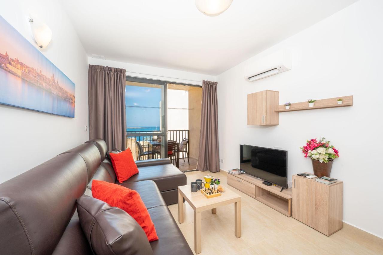 Sea Bliss Apartments With Terrace Just Off Seafront In St Paul'S Bay - By Getawaysmalta San Pawl il-Baħar Eksteriør bilde